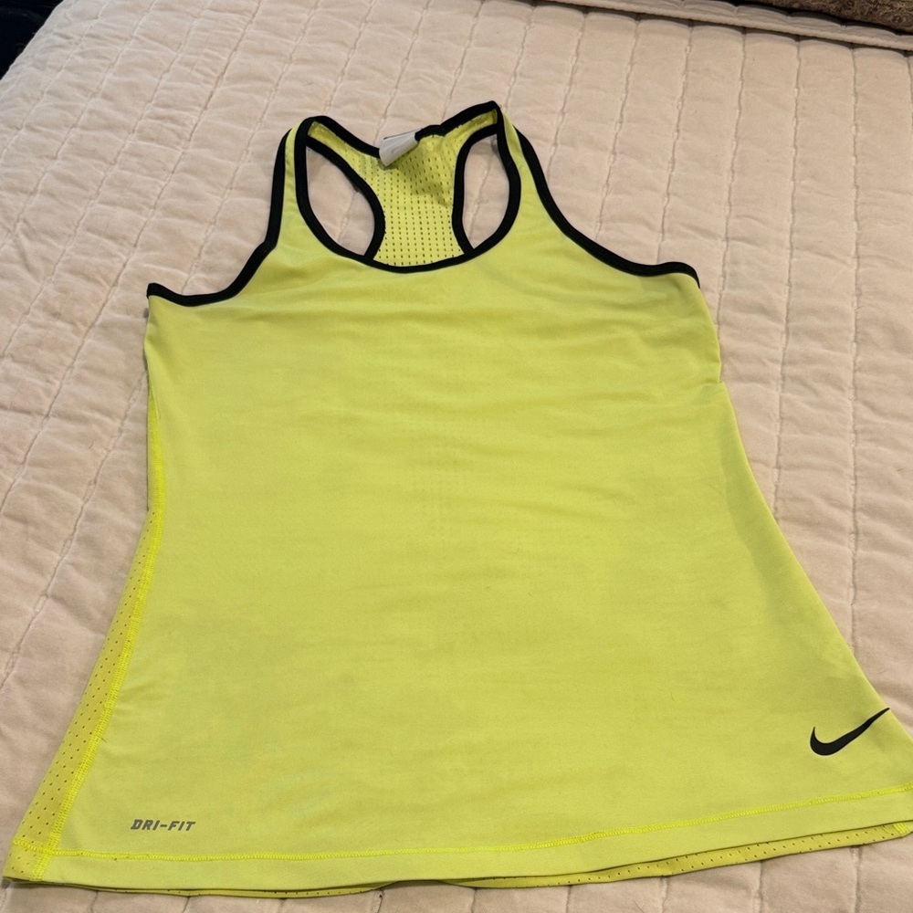 Nike Women's Bright Yellow Dri-FIT Tank Top